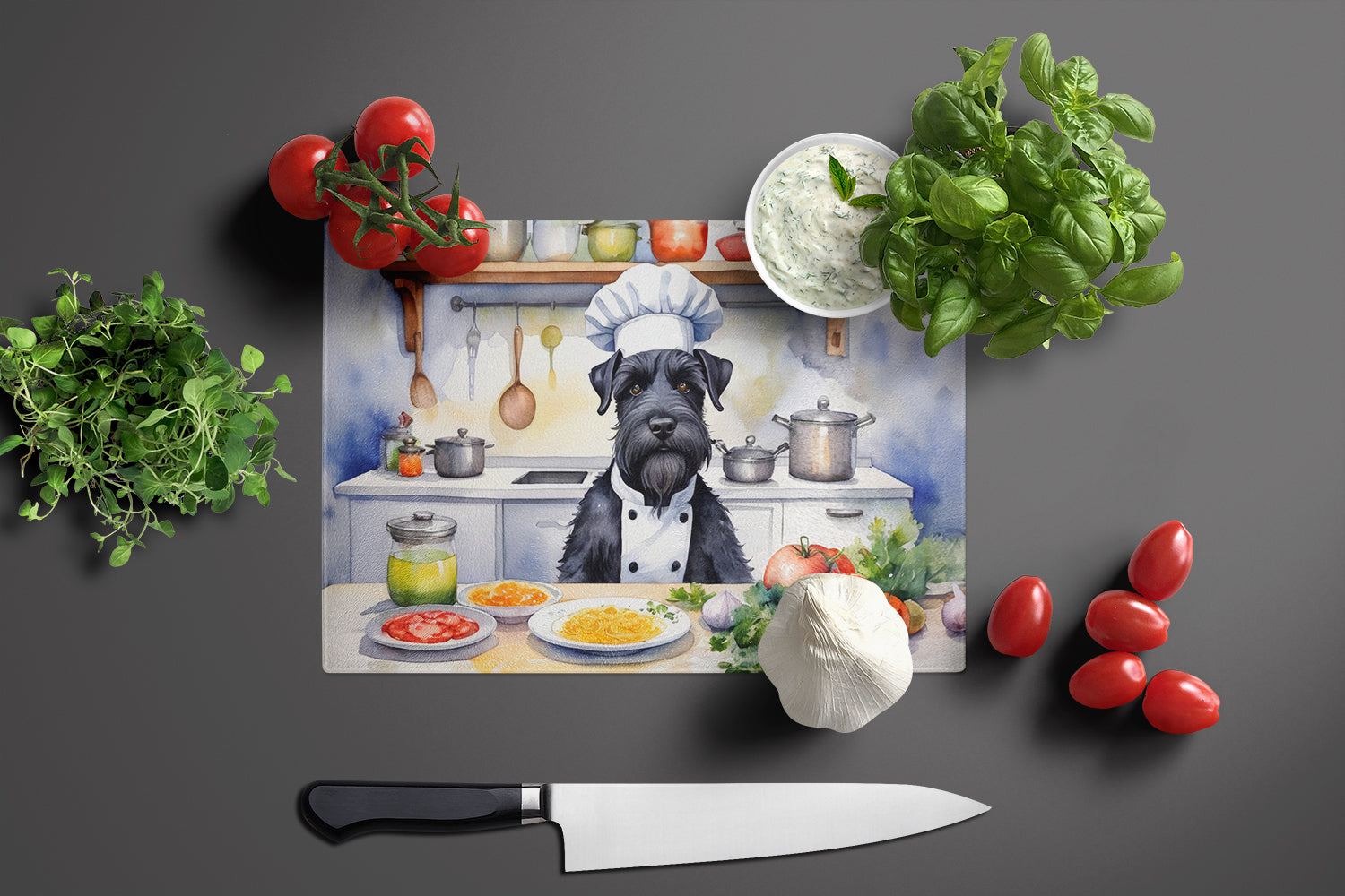 Buy this Giant Schnauzer The Chef Glass Cutting Board