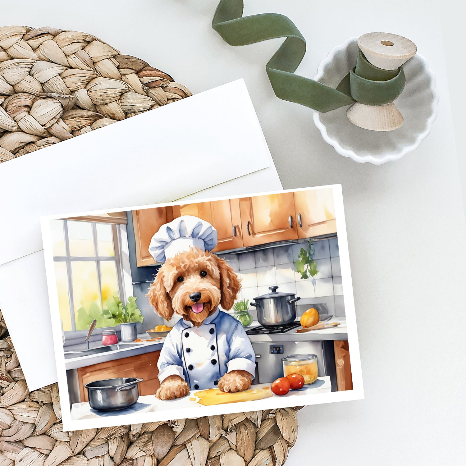 Buy this Goldendoodle The Chef Greeting Cards Pack of 8