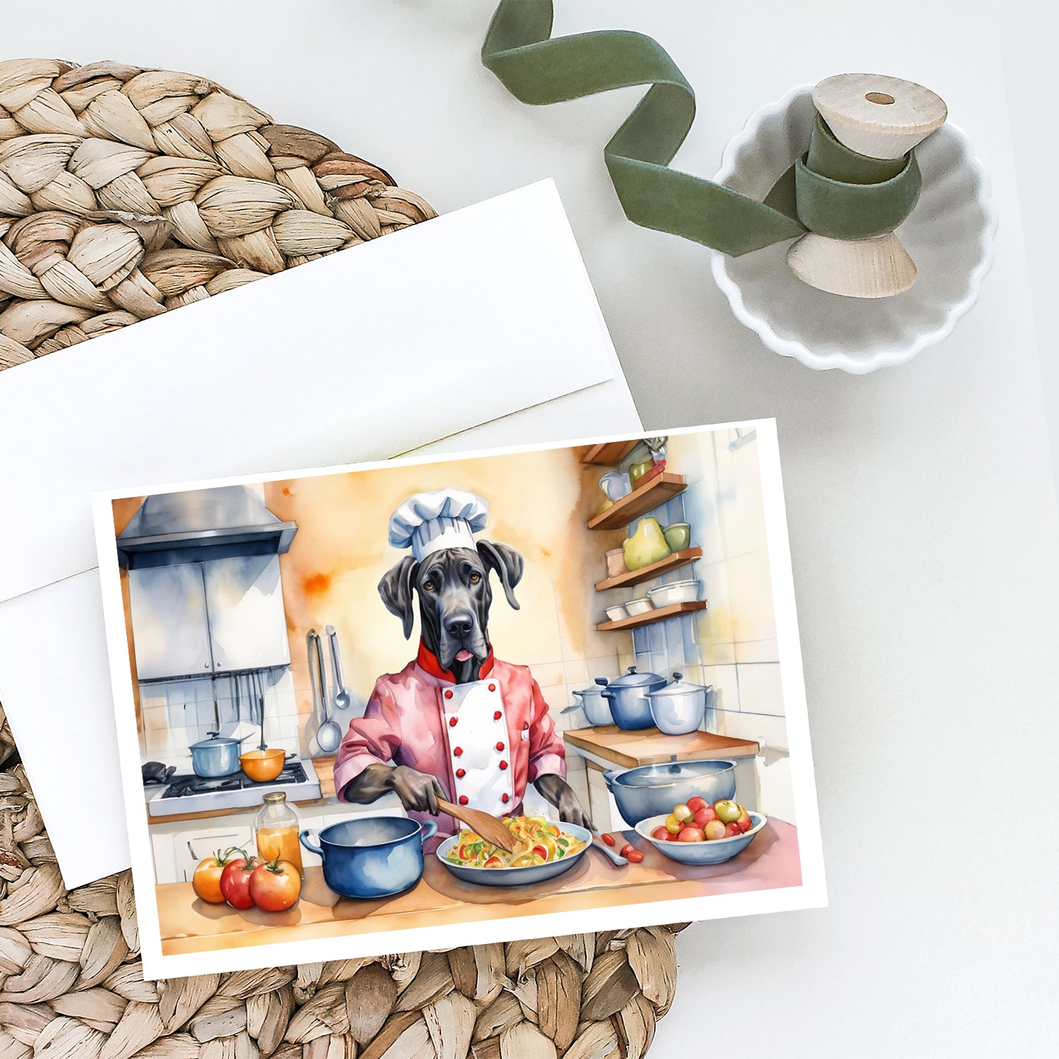 Buy this Great Dane The Chef Greeting Cards Pack of 8