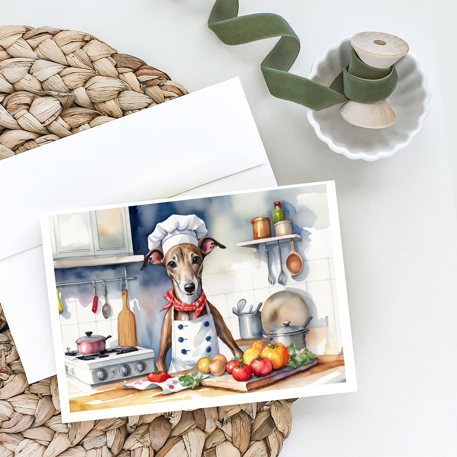 Greyhound The Chef Greeting Cards Pack of 8