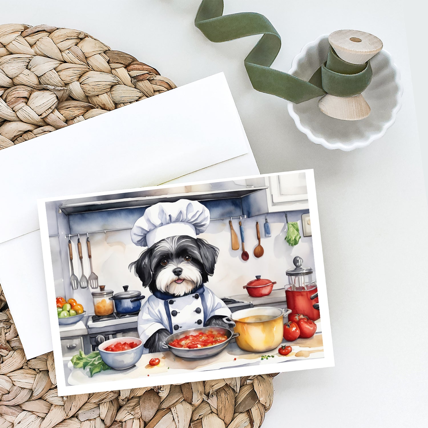 Havanese The Chef Greeting Cards Pack of 8