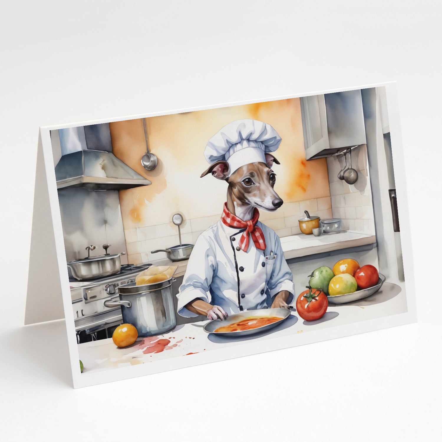 Buy this Italian Greyhound The Chef Greeting Cards Pack of 8