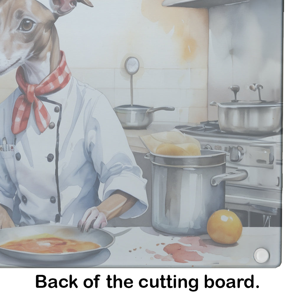 Italian Greyhound The Chef Glass Cutting Board