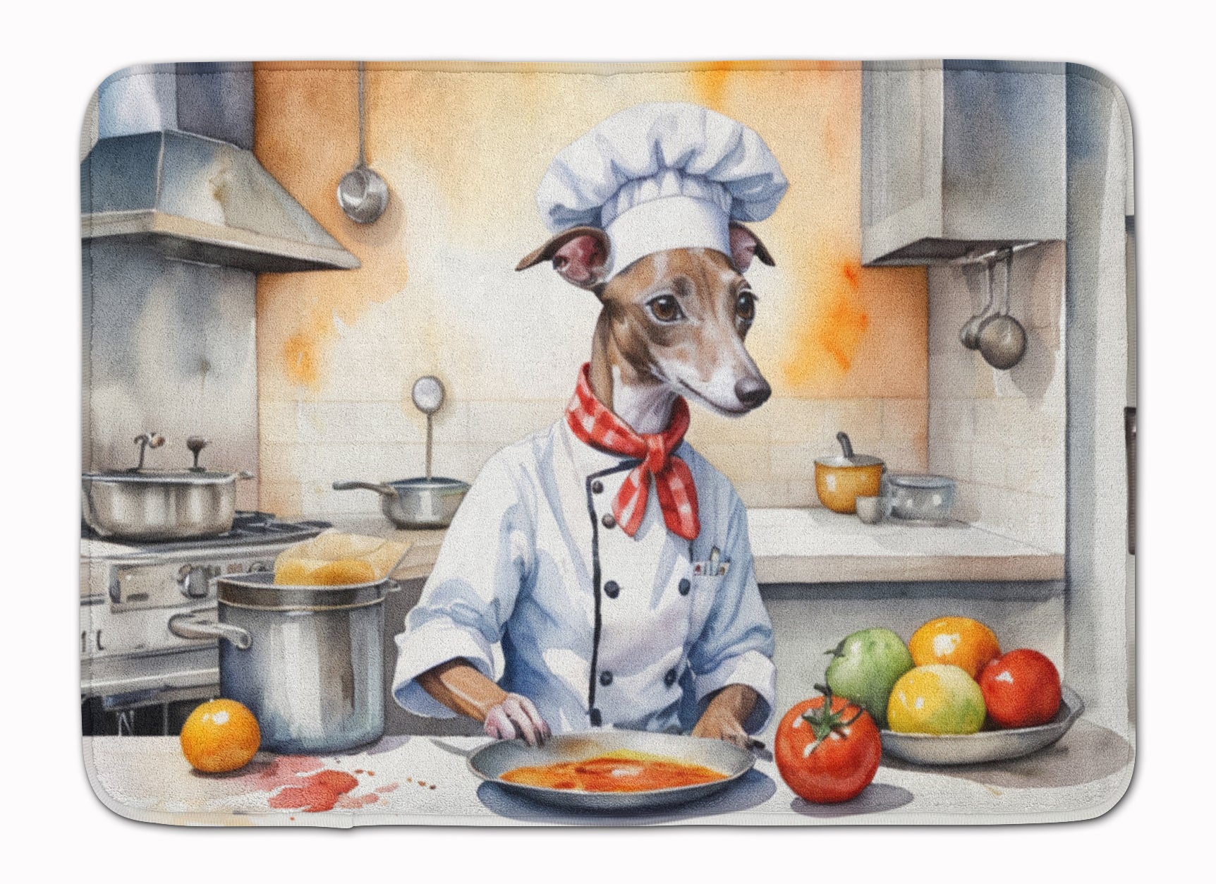 Buy this Italian Greyhound The Chef Memory Foam Kitchen Mat
