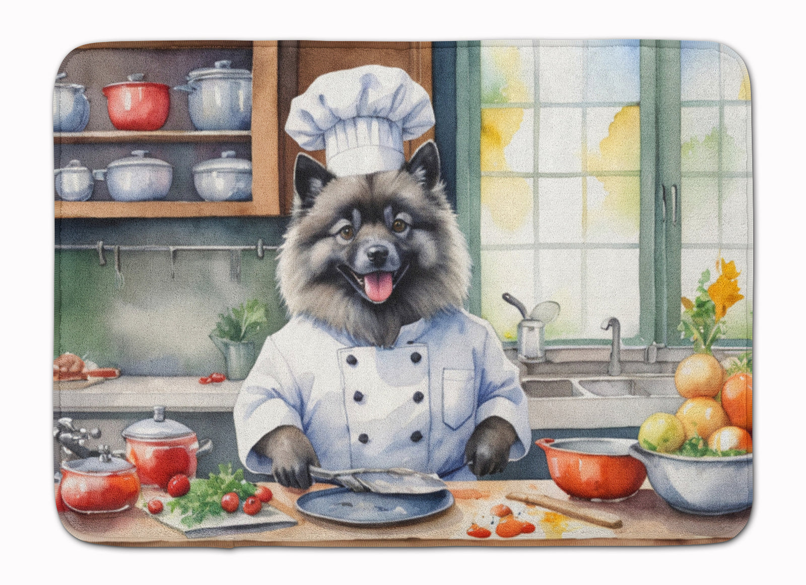 Buy this Keeshond The Chef Memory Foam Kitchen Mat