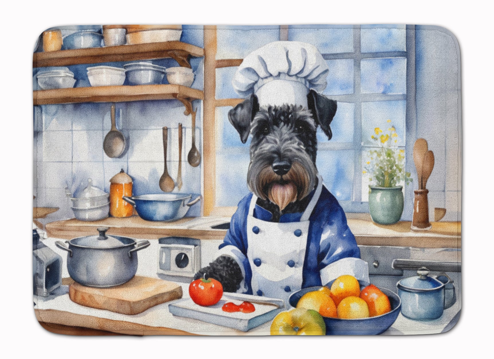 Buy this Kerry Blue Terrier The Chef Memory Foam Kitchen Mat