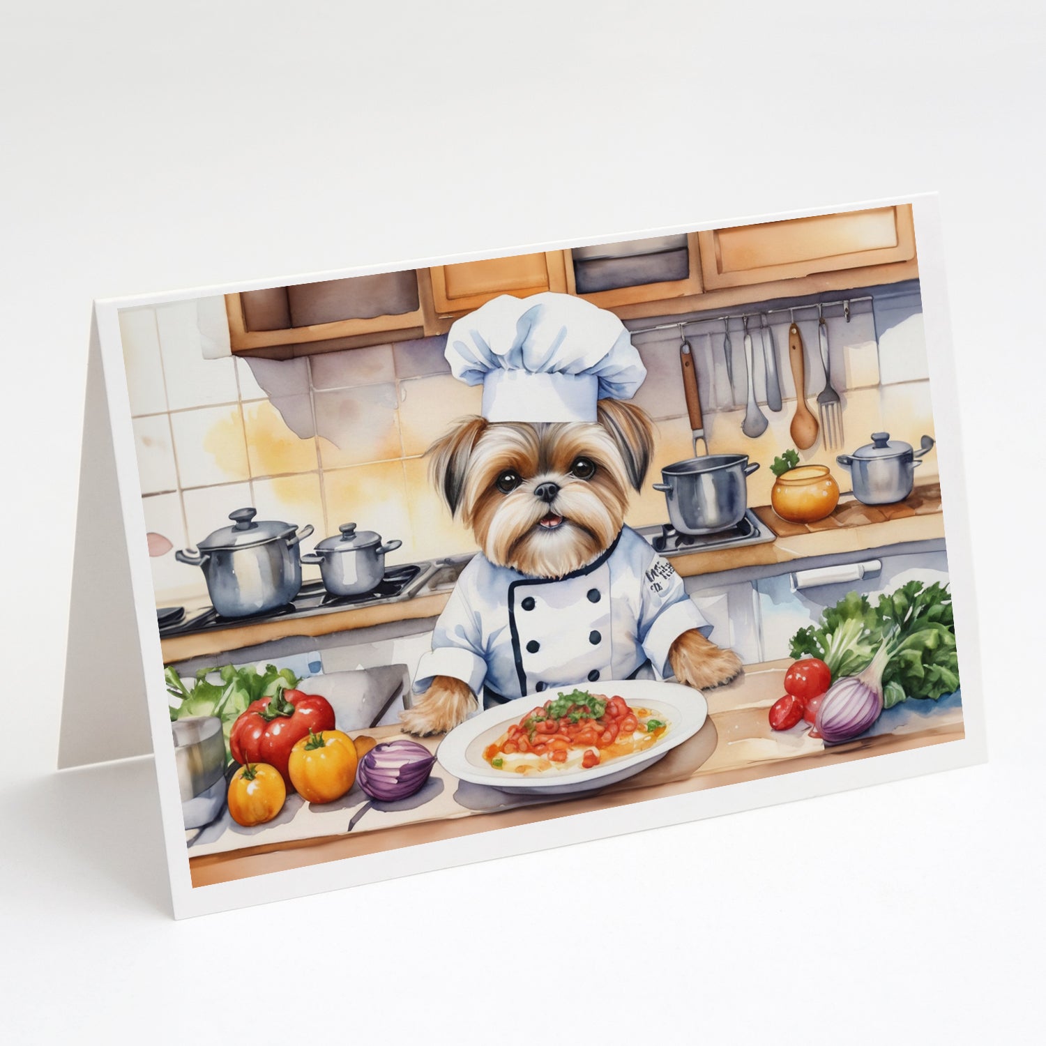 Buy this Lhasa Apso The Chef Greeting Cards Pack of 8