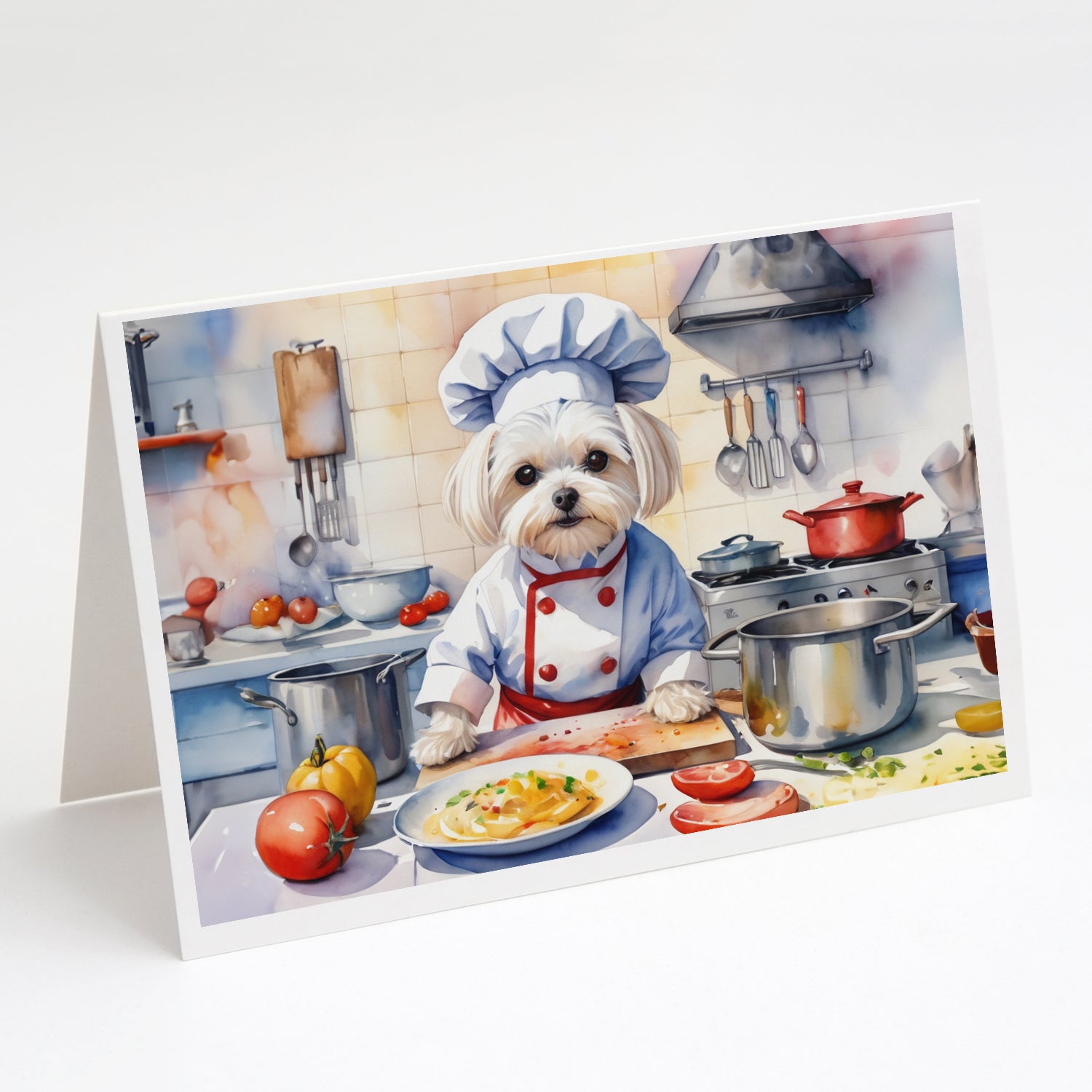 Buy this Maltese The Chef Greeting Cards Pack of 8