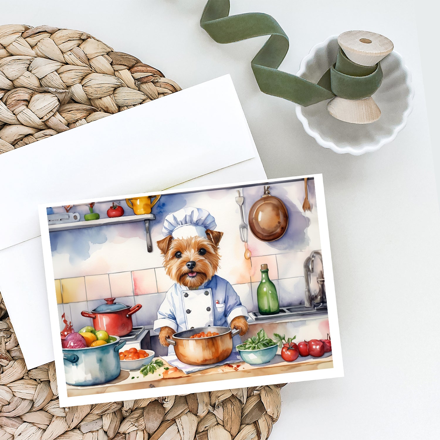 Buy this Norfolk Terrier The Chef Greeting Cards Pack of 8