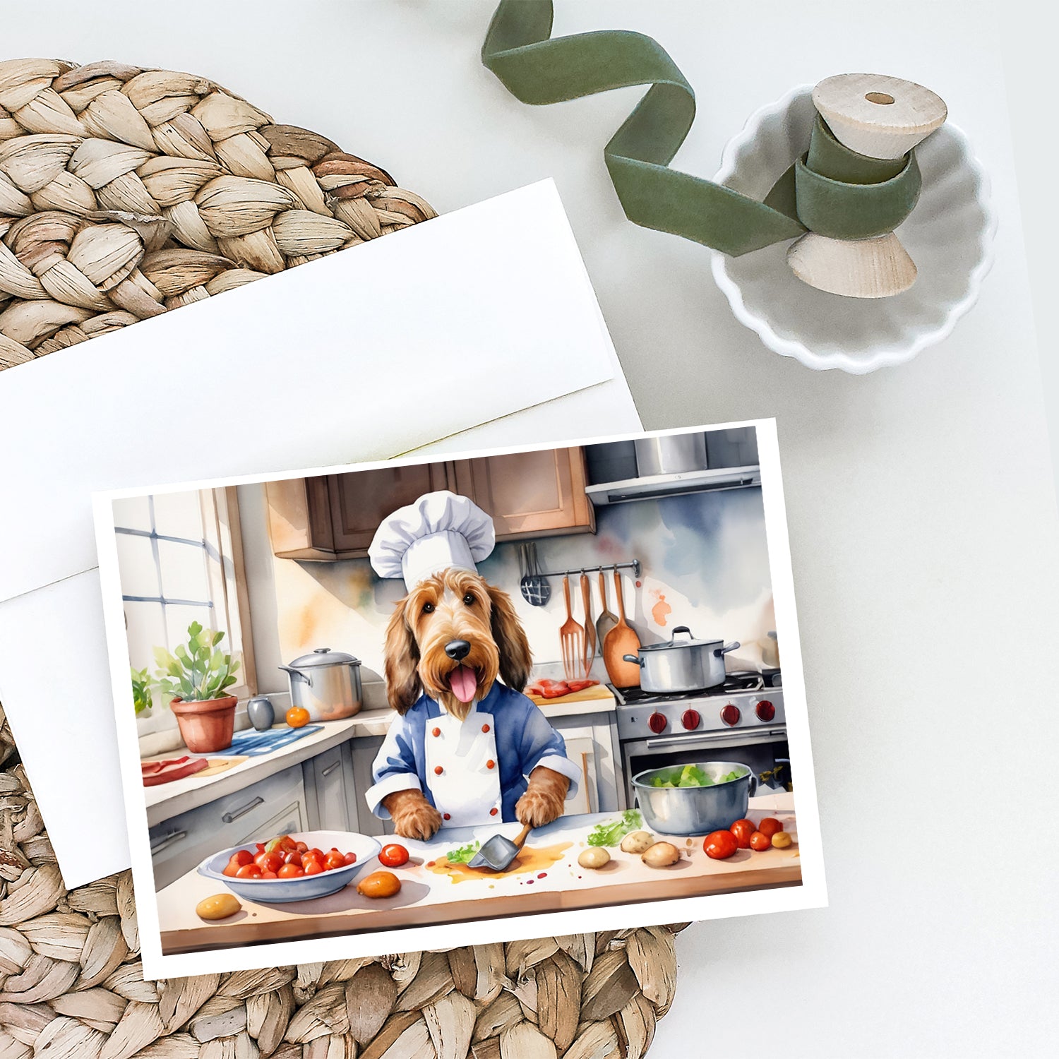 Buy this Otterhound The Chef Greeting Cards Pack of 8