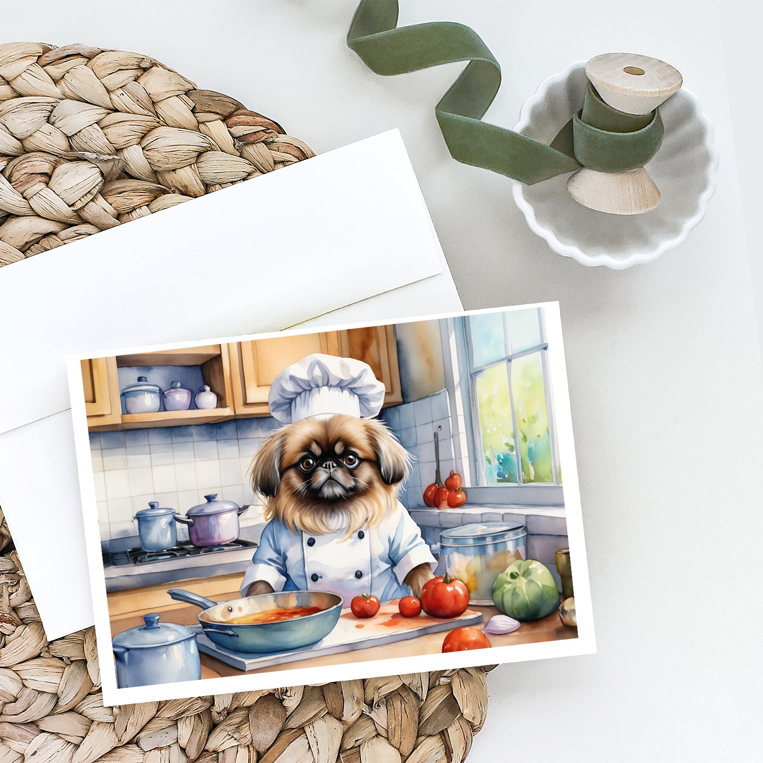 Pekingese The Chef Greeting Cards Pack of 8