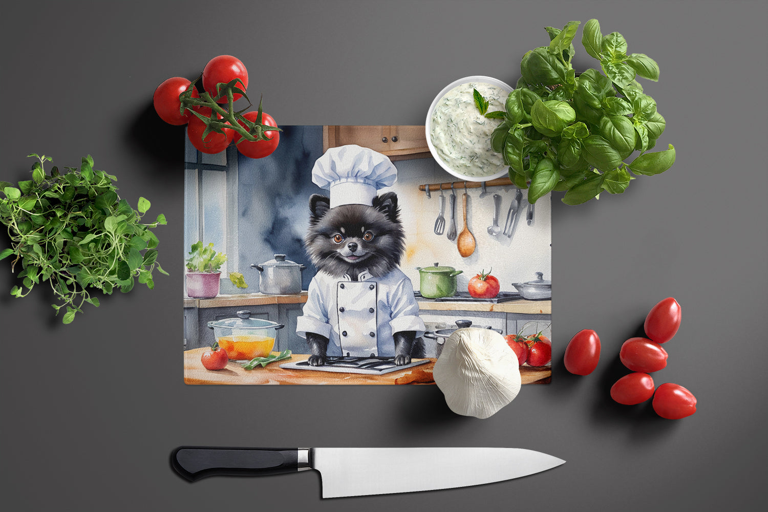 Buy this Pomeranian The Chef Glass Cutting Board