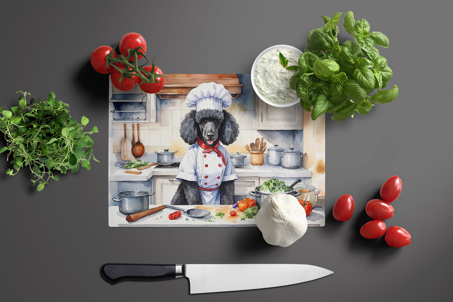 Buy this Black Poodle The Chef Glass Cutting Board