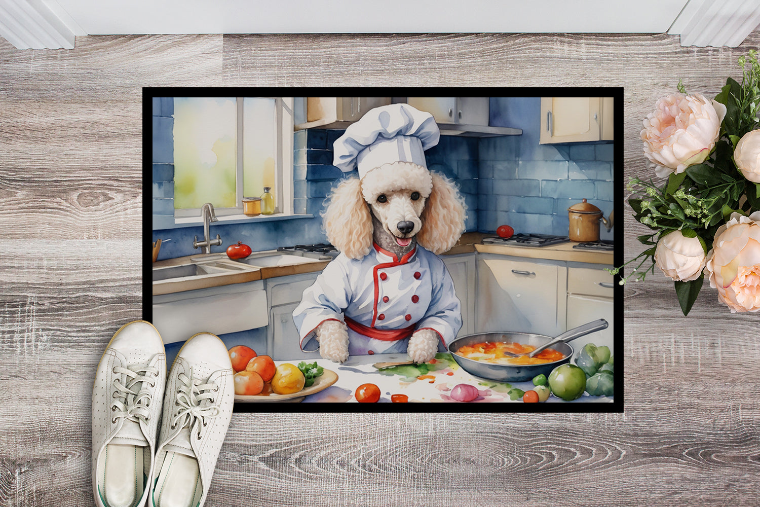 Buy this White Poodle The Chef Doormat