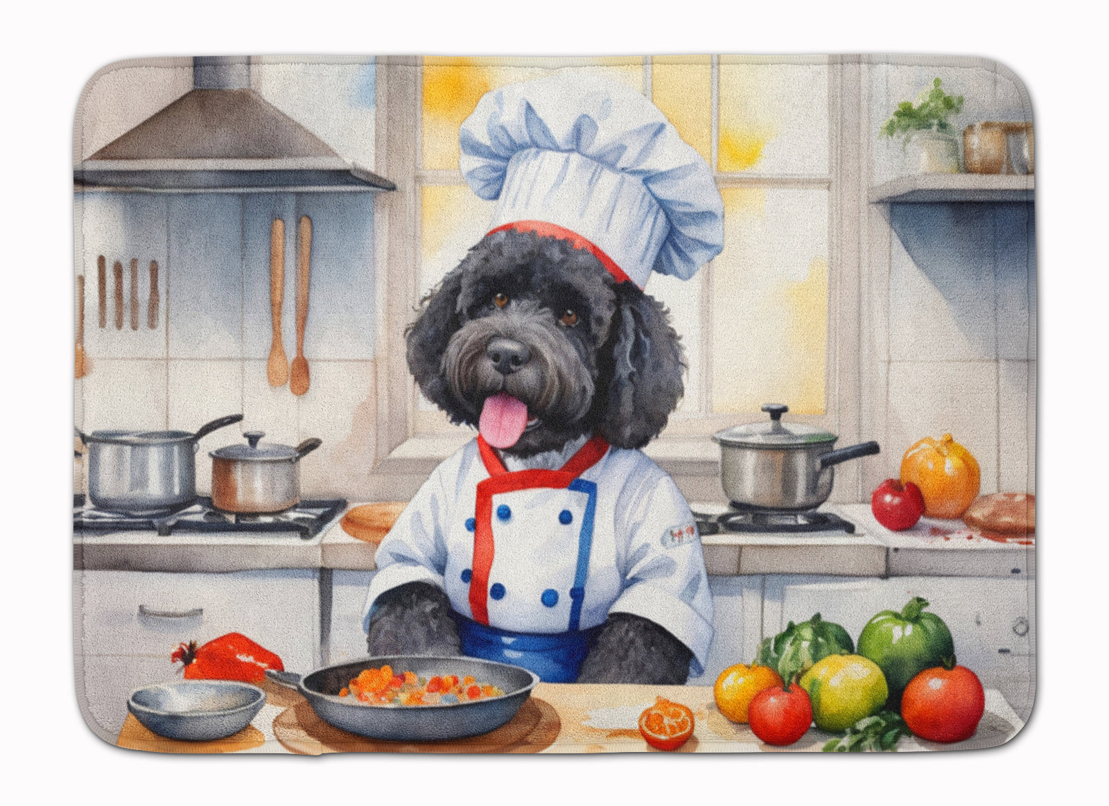 Buy this Portuguese Water Dog The Chef Memory Foam Kitchen Mat
