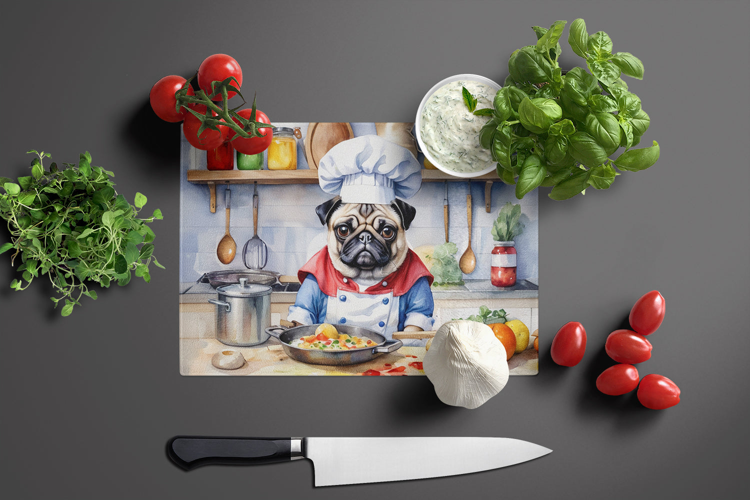 Buy this Pug The Chef Glass Cutting Board