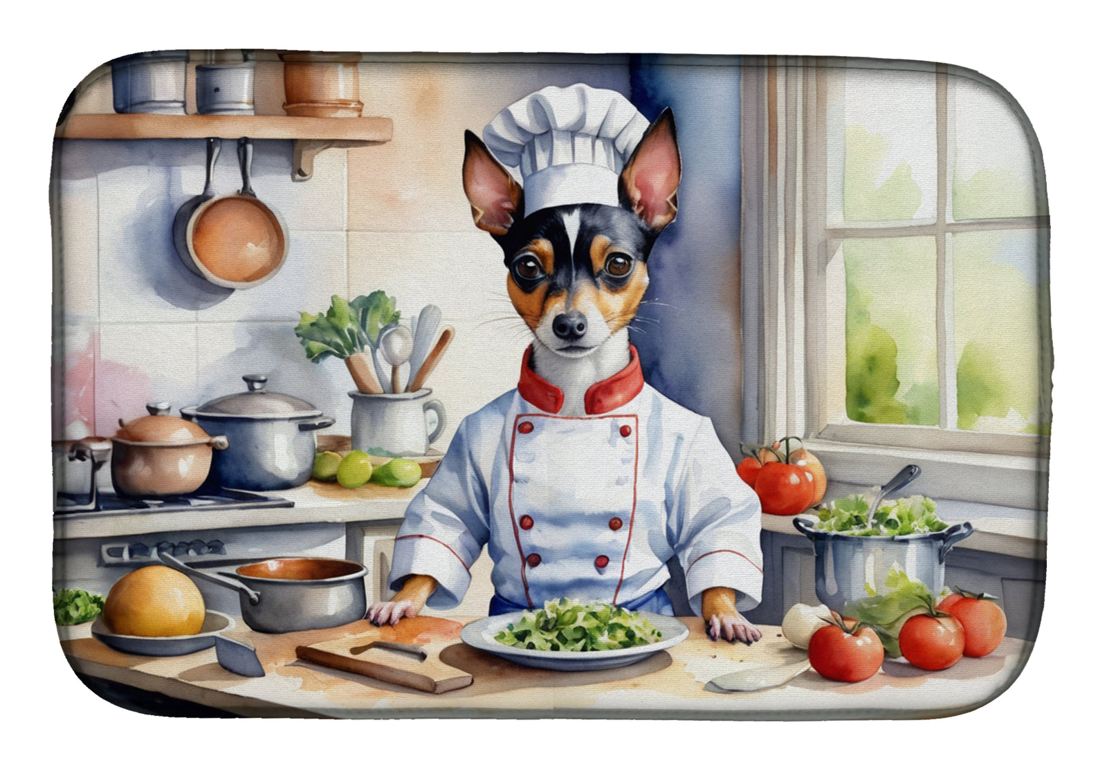 Buy this Rat Terrier The Chef Dish Drying Mat