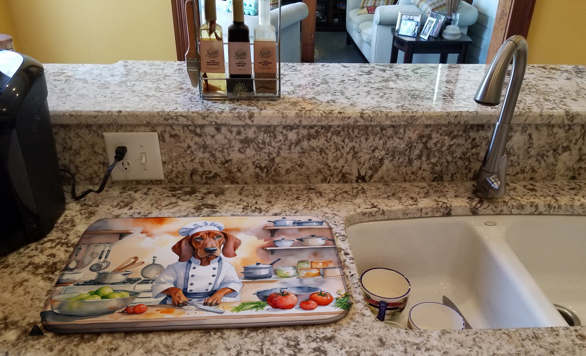 Buy this Redbone Coonhound The Chef Dish Drying Mat