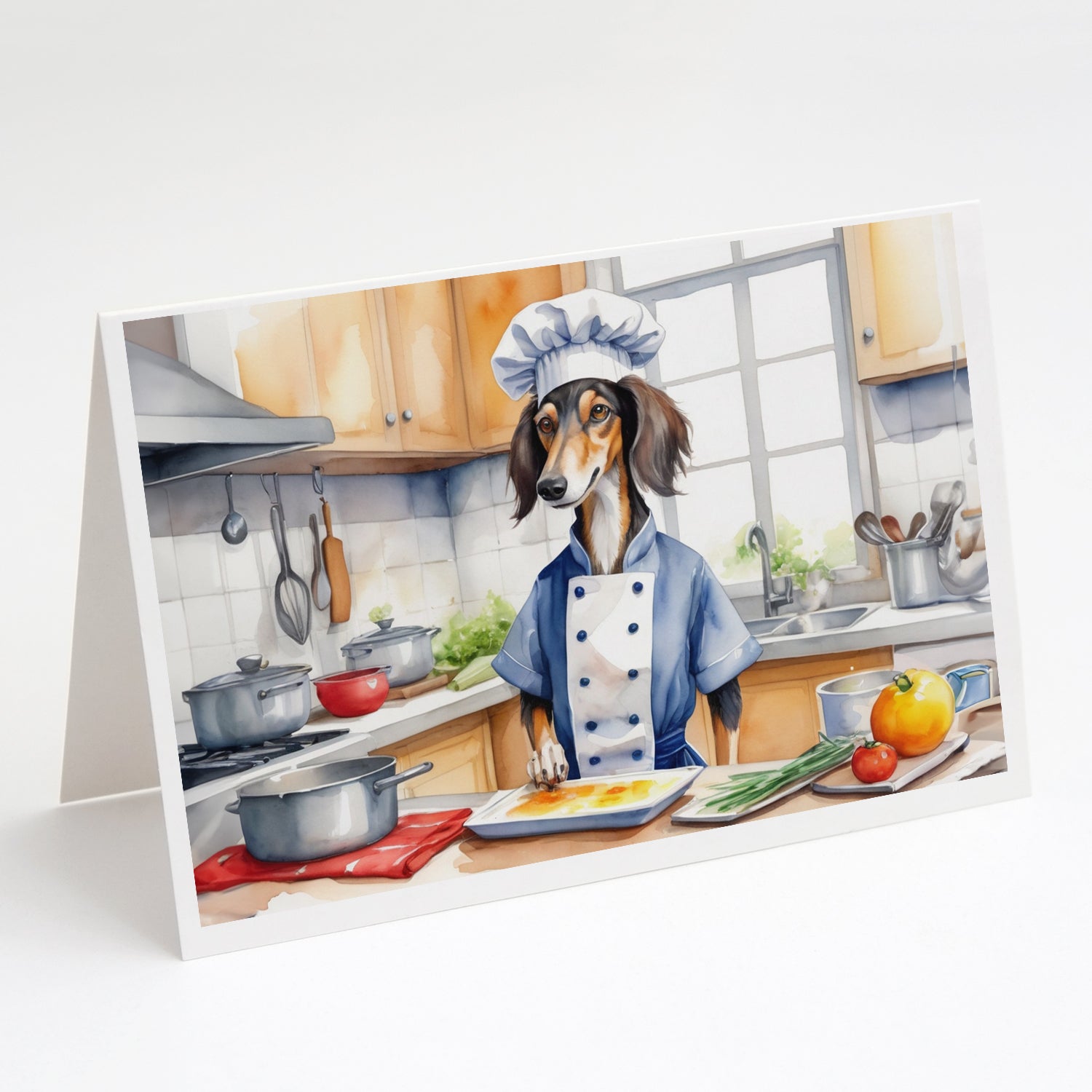 Buy this Saluki The Chef Greeting Cards Pack of 8