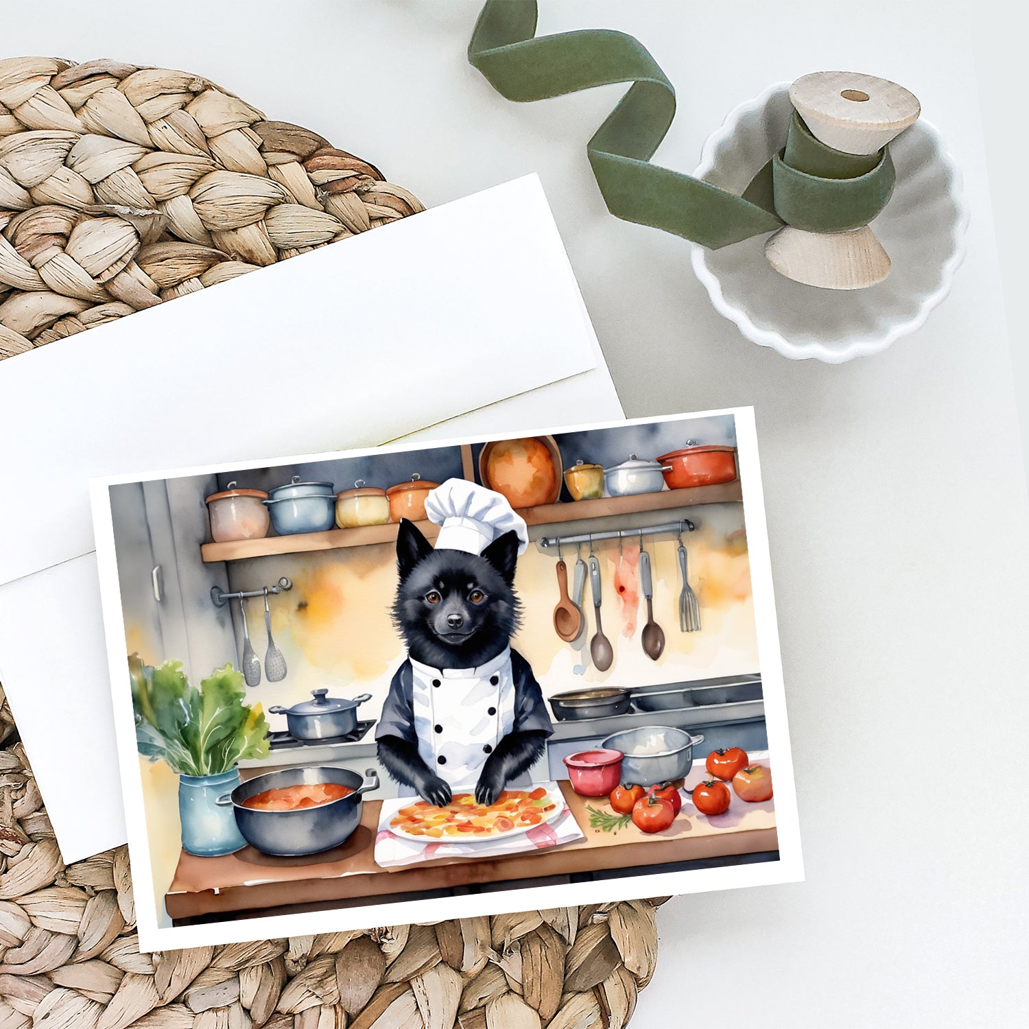 Buy this Schipperke The Chef Greeting Cards Pack of 8