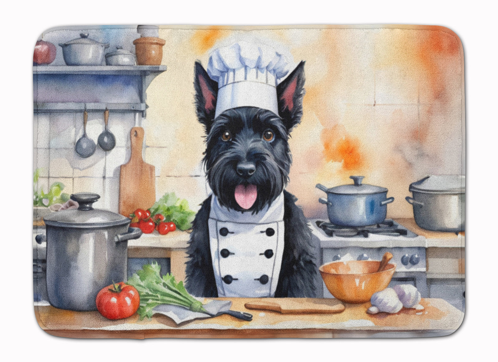 Buy this Scottish Terrier The Chef Memory Foam Kitchen Mat