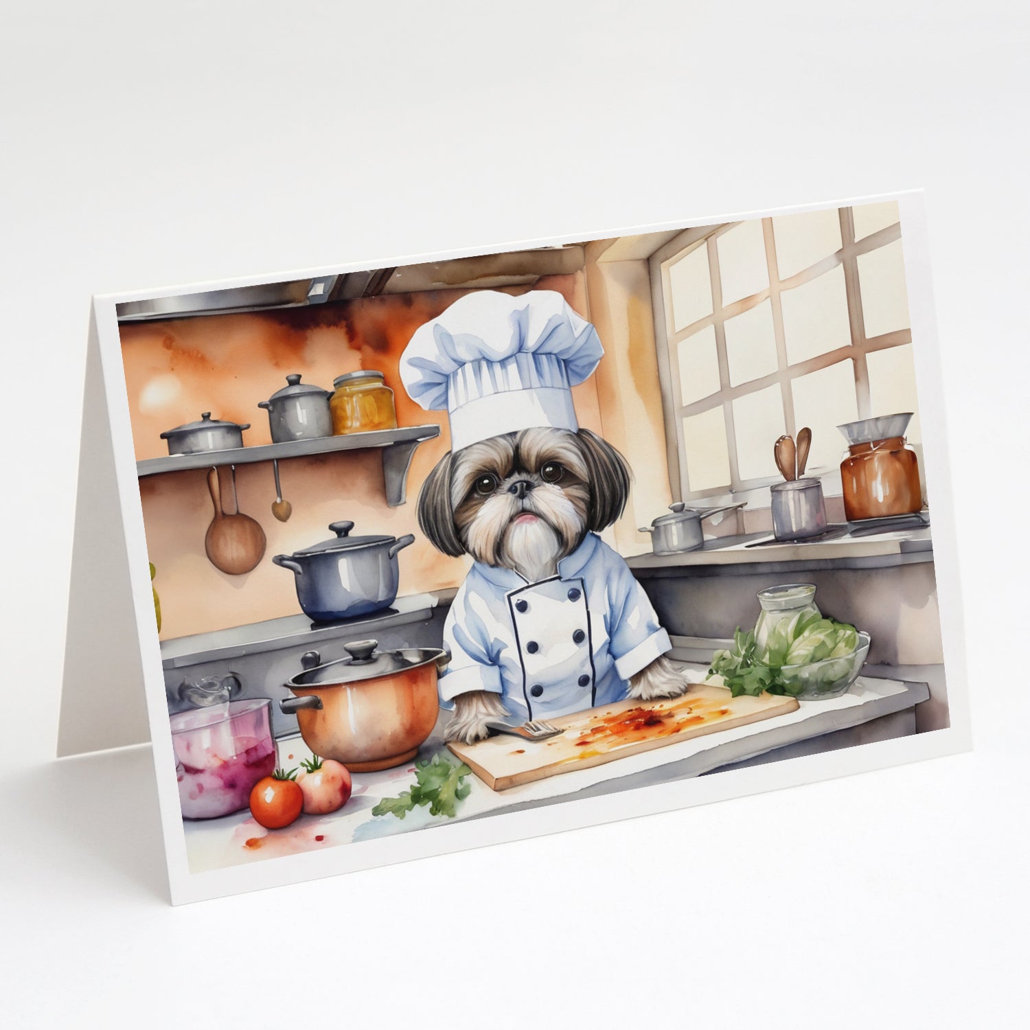 Buy this Shih Tzu The Chef Greeting Cards Pack of 8