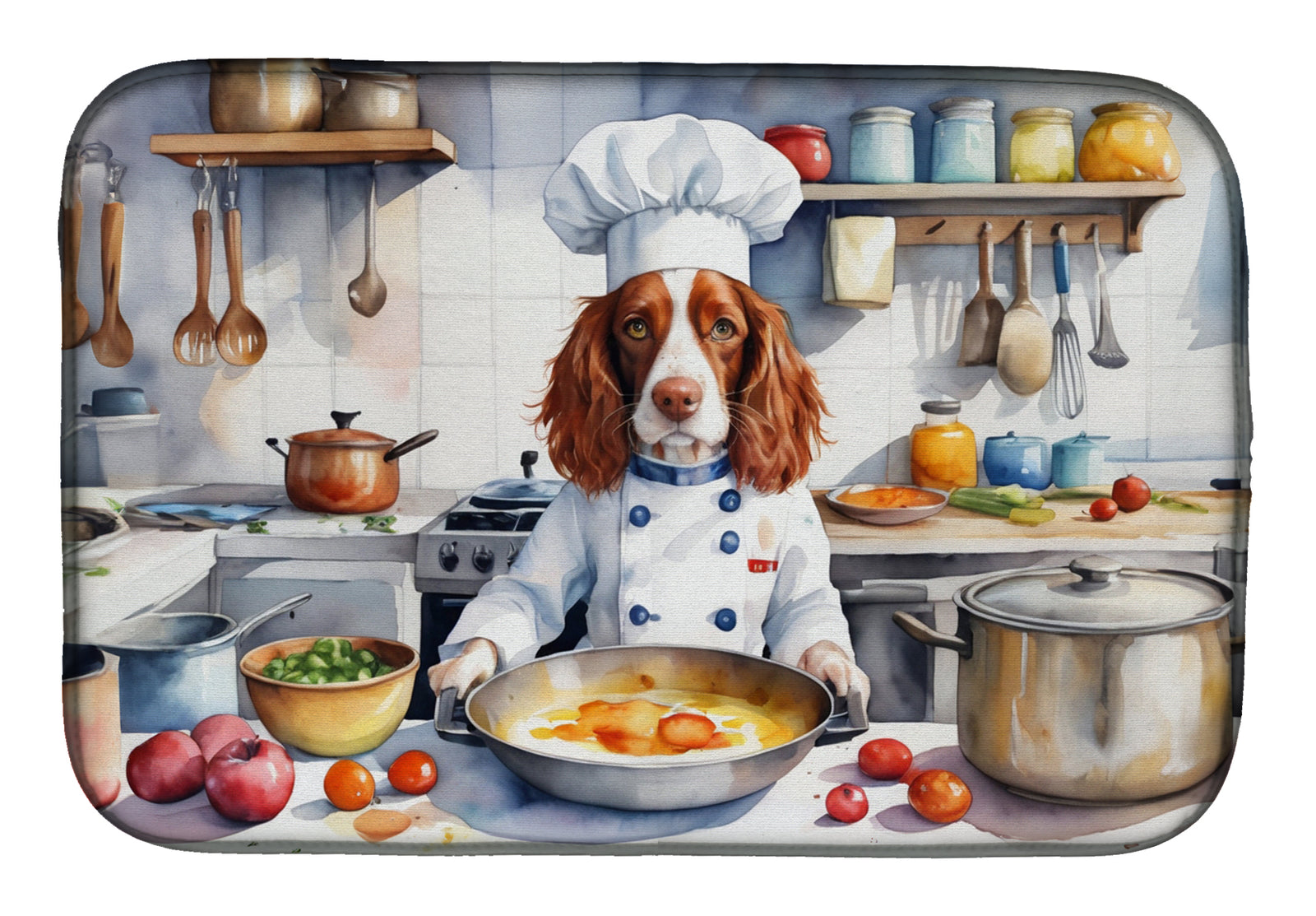Buy this Welsh Springer Spaniel The Chef Dish Drying Mat