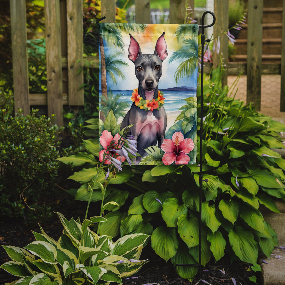 Buy this American Hairless Terrier Luau Garden Flag