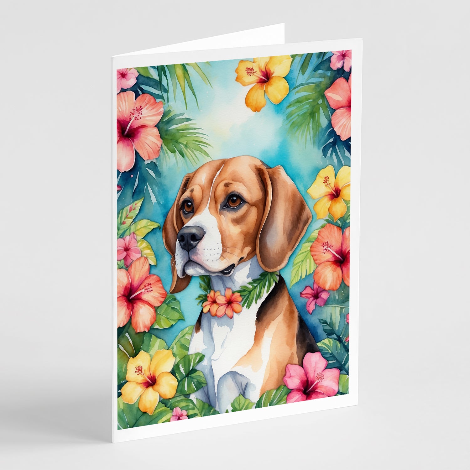 Buy this Beagle Luau Greeting Cards Pack of 8