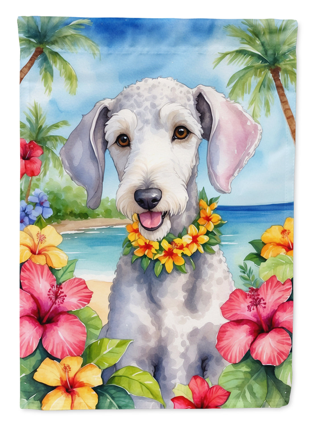 Buy this Bedlington Terrier Luau Garden Flag