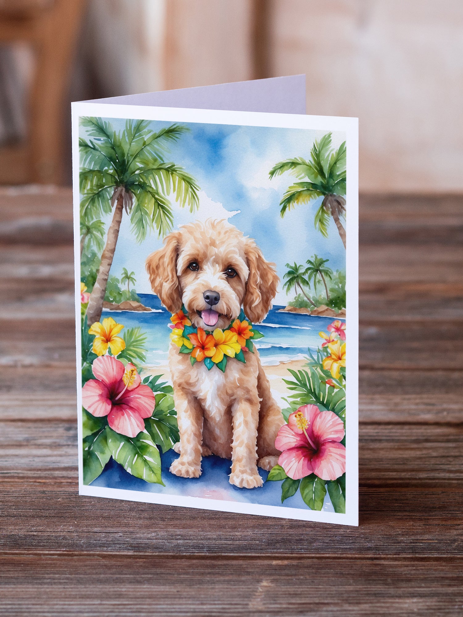 Buy this Cockapoo Luau Greeting Cards Pack of 8
