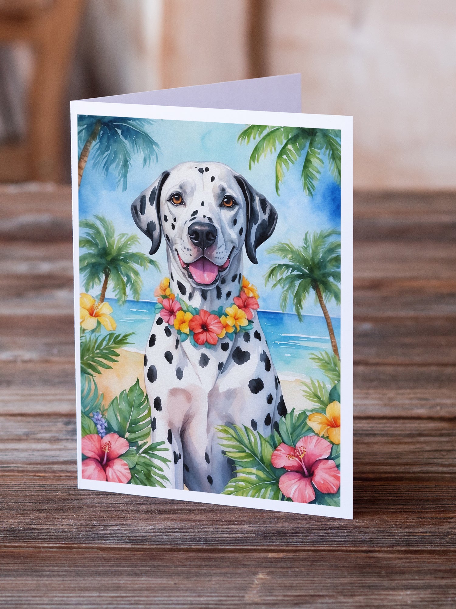 Buy this Dalmatian Luau Greeting Cards Pack of 8