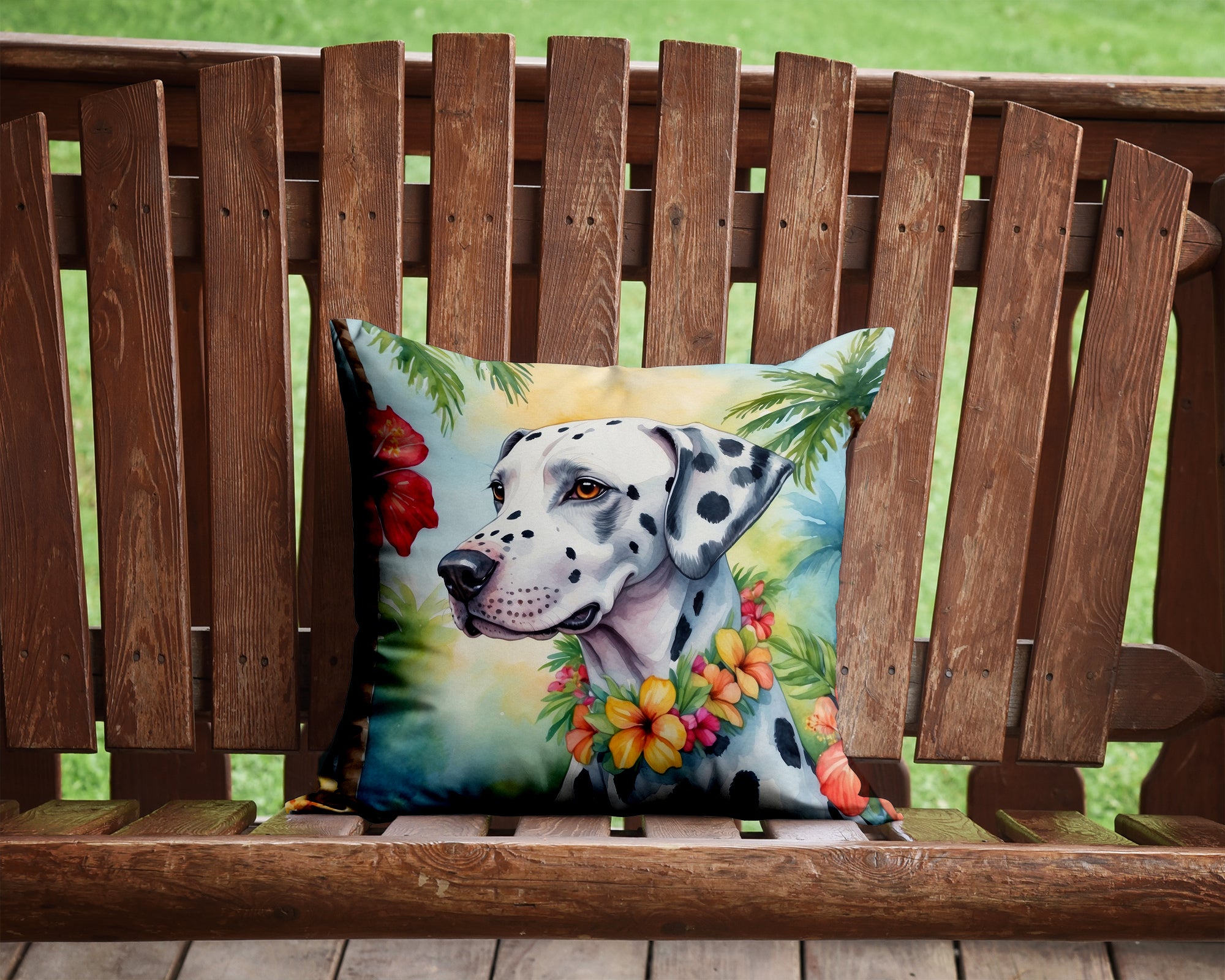 Buy this Dalmatian Luau Throw Pillow