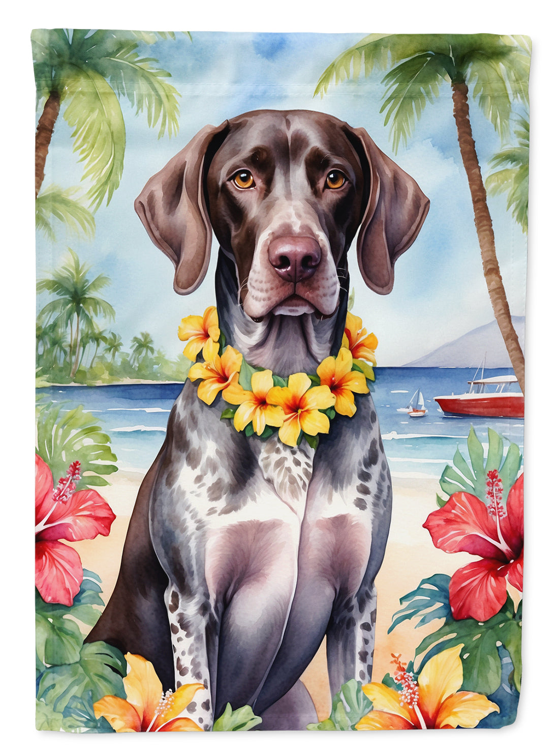 Buy this German Shorthaired Pointer Luau House Flag