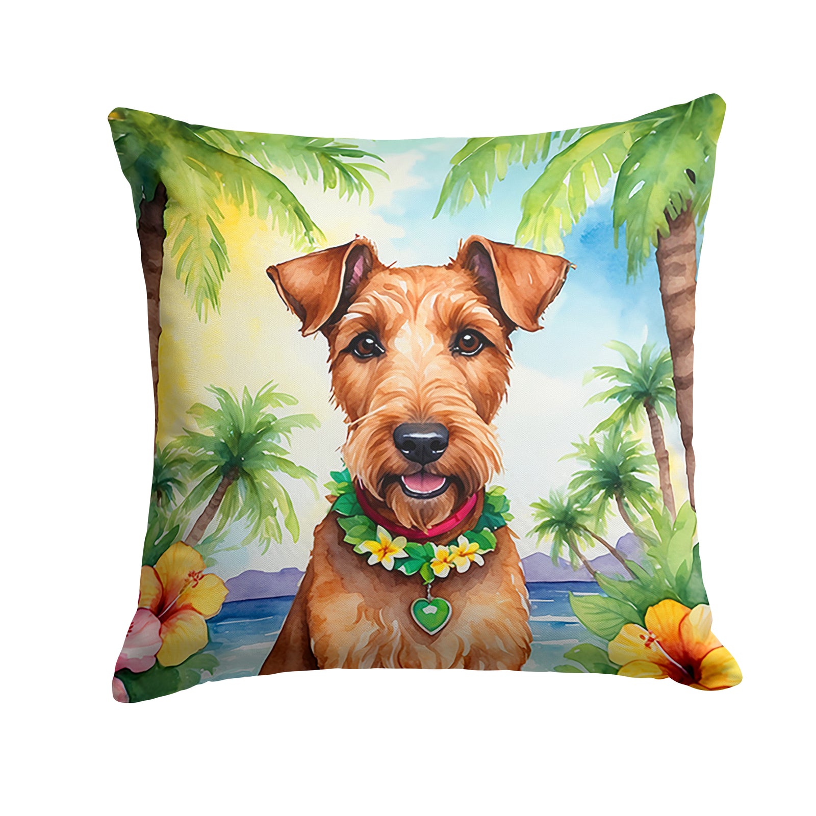 Buy this Irish Terrier Luau Throw Pillow