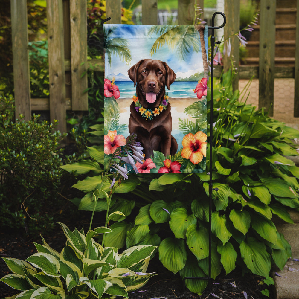 Buy this Chocolate Labrador Retriever Luau Garden Flag