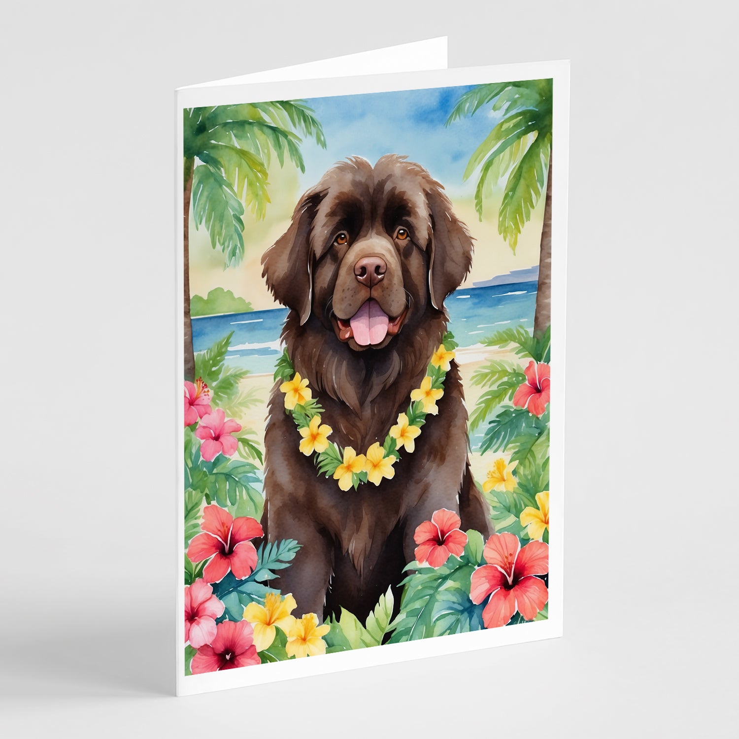 Buy this Newfoundland Luau Greeting Cards Pack of 8