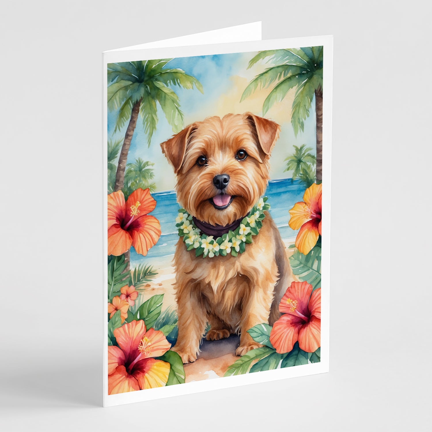 Buy this Norfolk Terrier Luau Greeting Cards Pack of 8