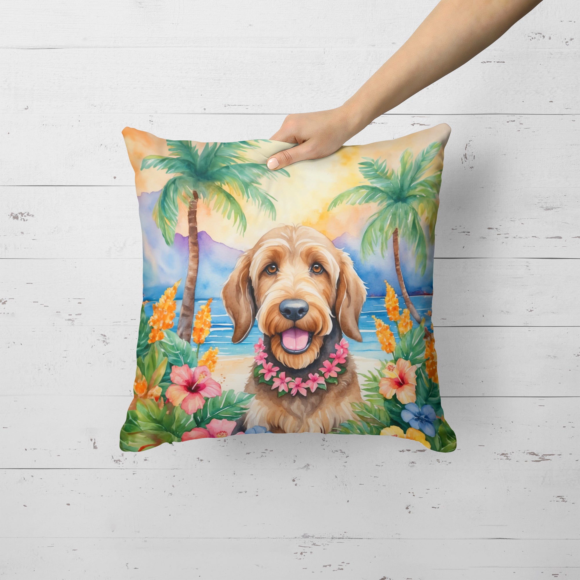 Buy this Otterhound Luau Throw Pillow