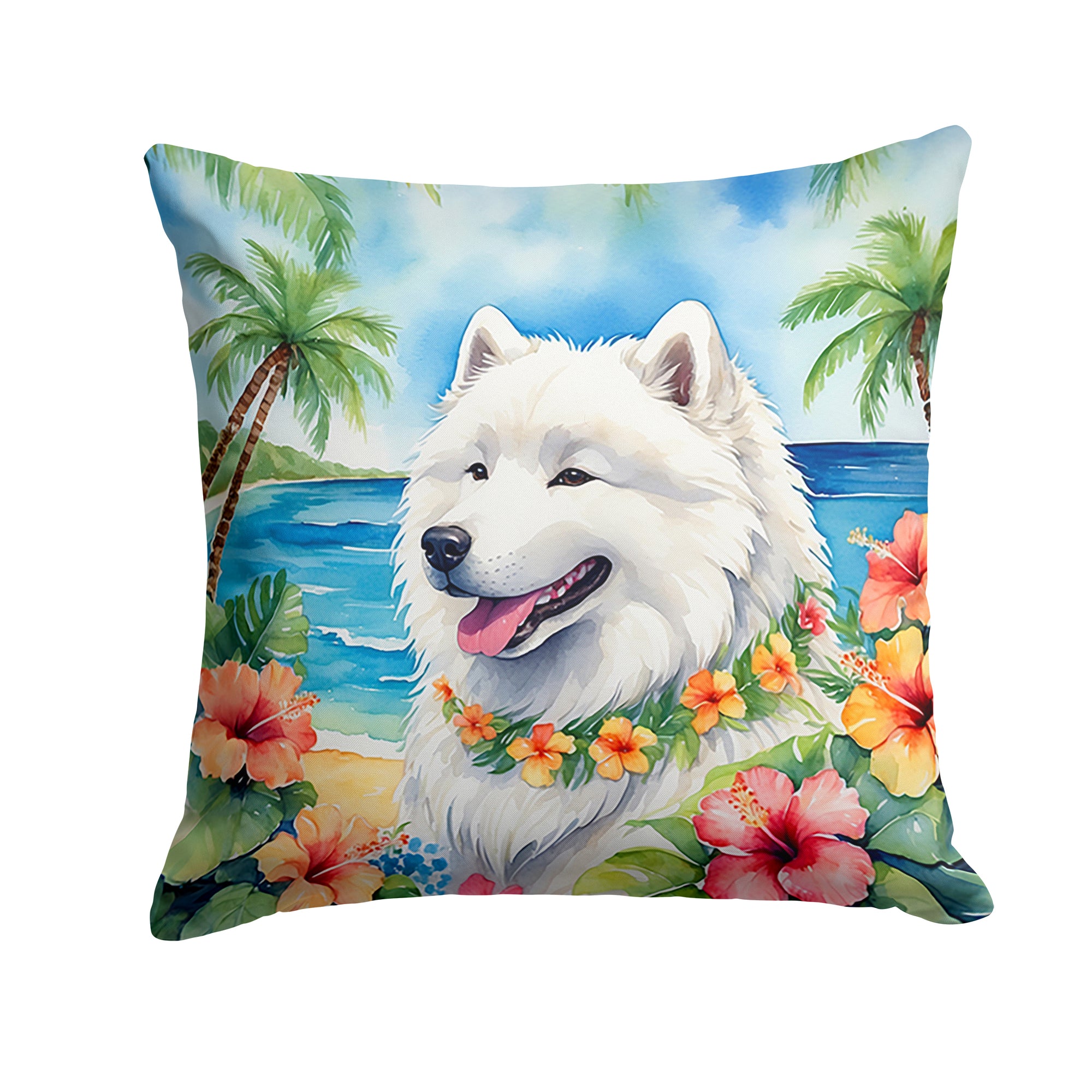 Buy this Samoyed Luau Throw Pillow