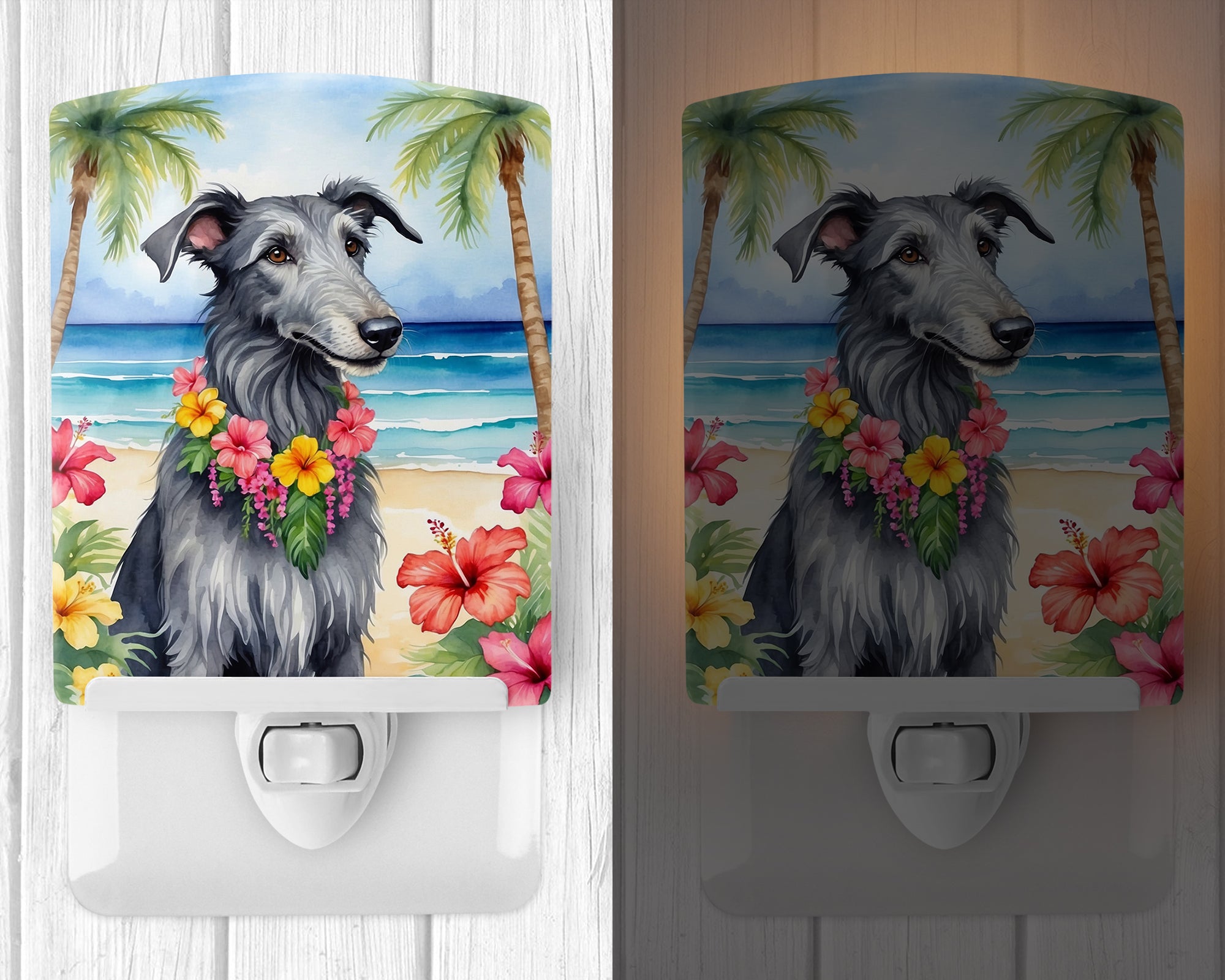 Buy this Scottish Deerhound Luau Ceramic Night Light