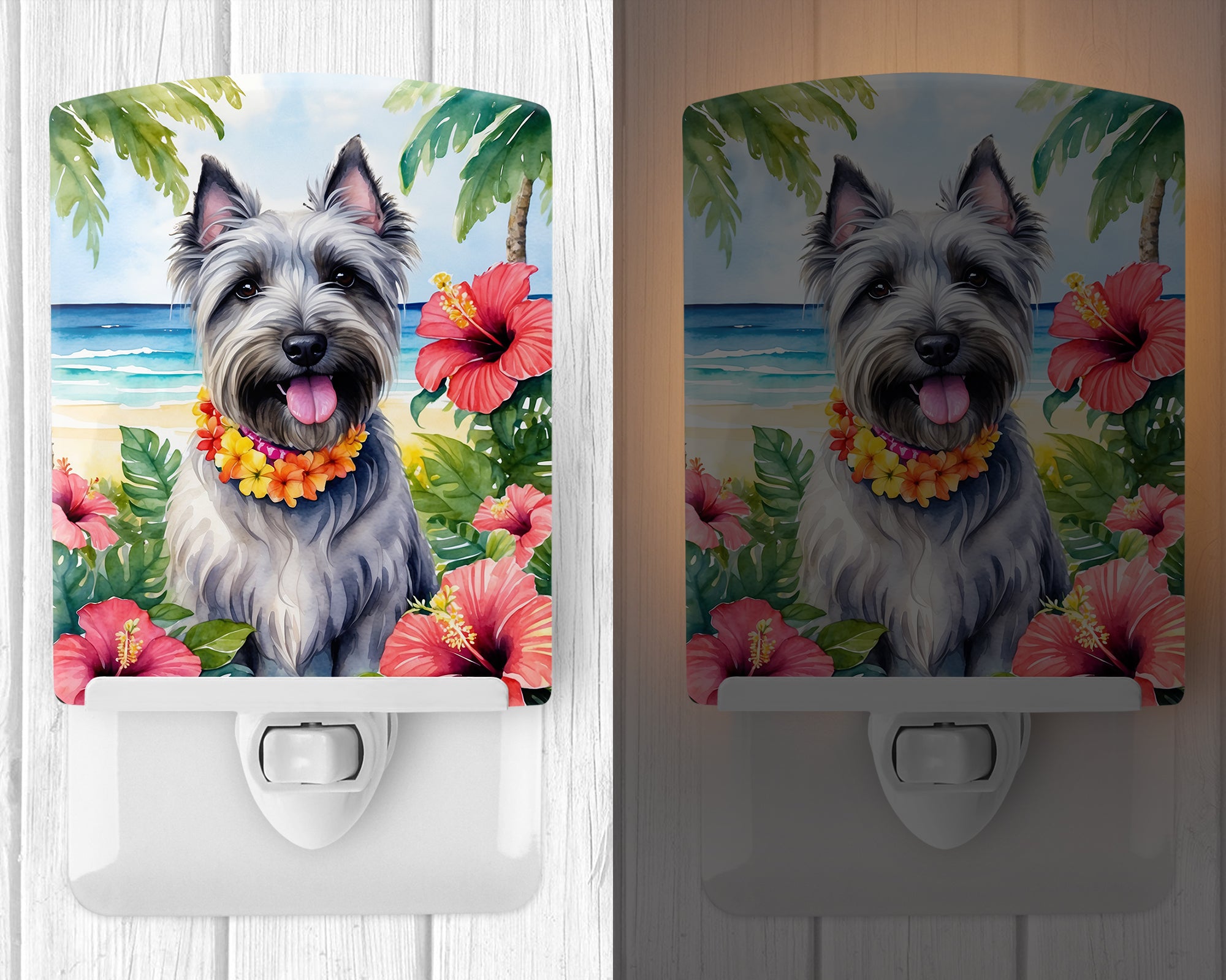 Buy this Skye Terrier Luau Ceramic Night Light