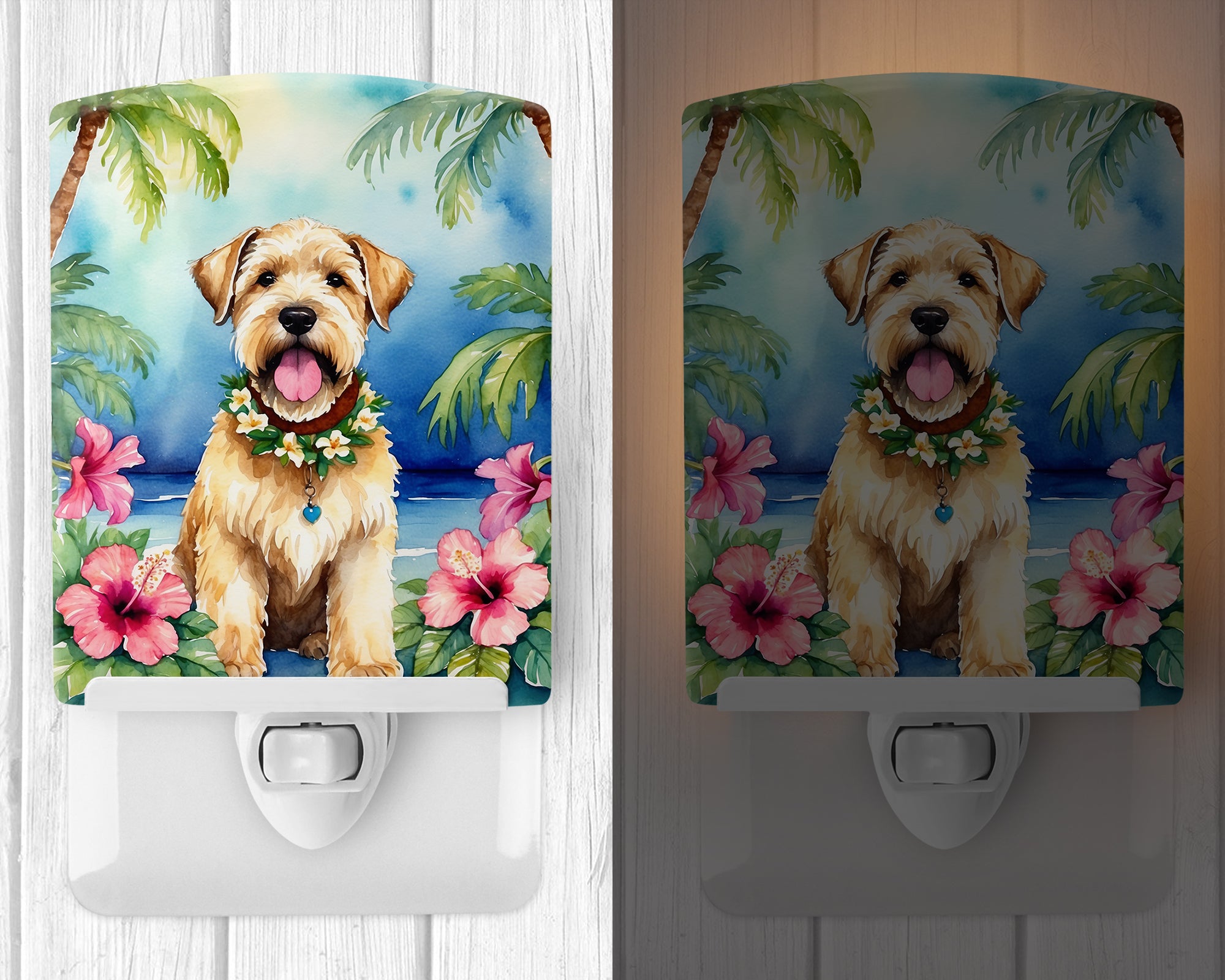 Buy this Wheaten Terrier Luau Ceramic Night Light