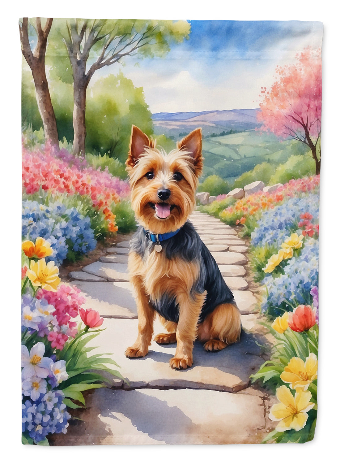 Buy this Australian Terrier Spring Garden Garden Flag