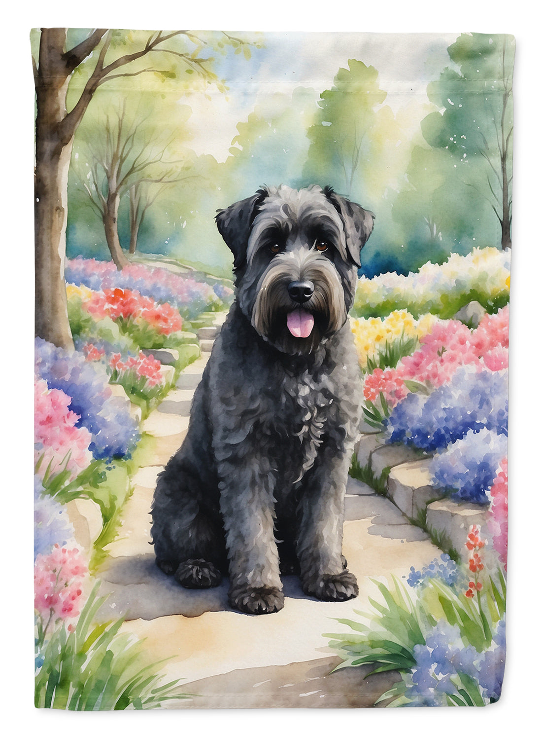 Buy this Bouvier des Flandres Spring Path House Flag