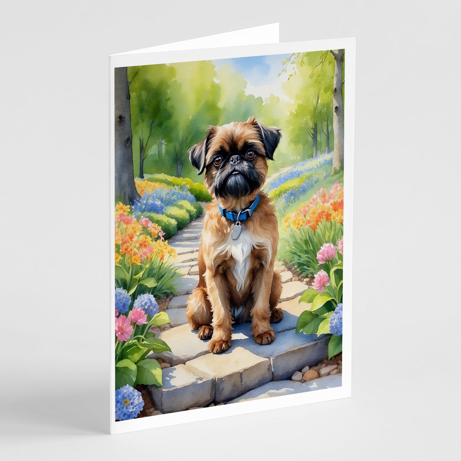 Buy this Brussels Griffon Spring Path Greeting Cards Pack of 8