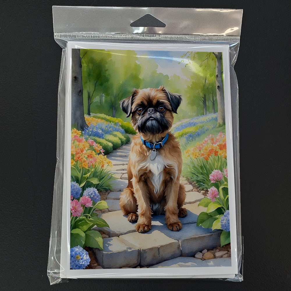 Brussels Griffon Spring Path Greeting Cards Pack of 8