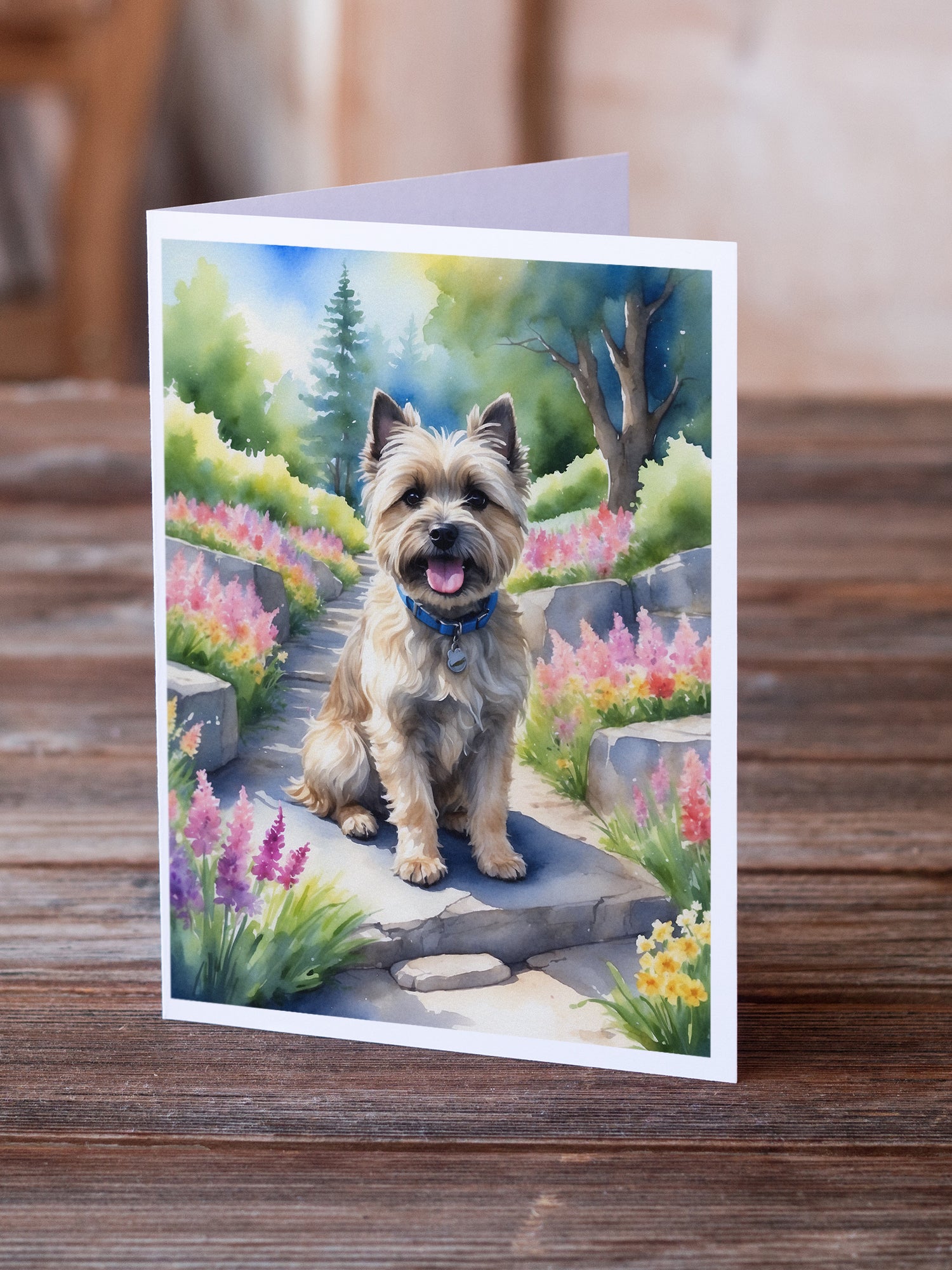Buy this Cairn Terrier Spring Path Greeting Cards Pack of 8