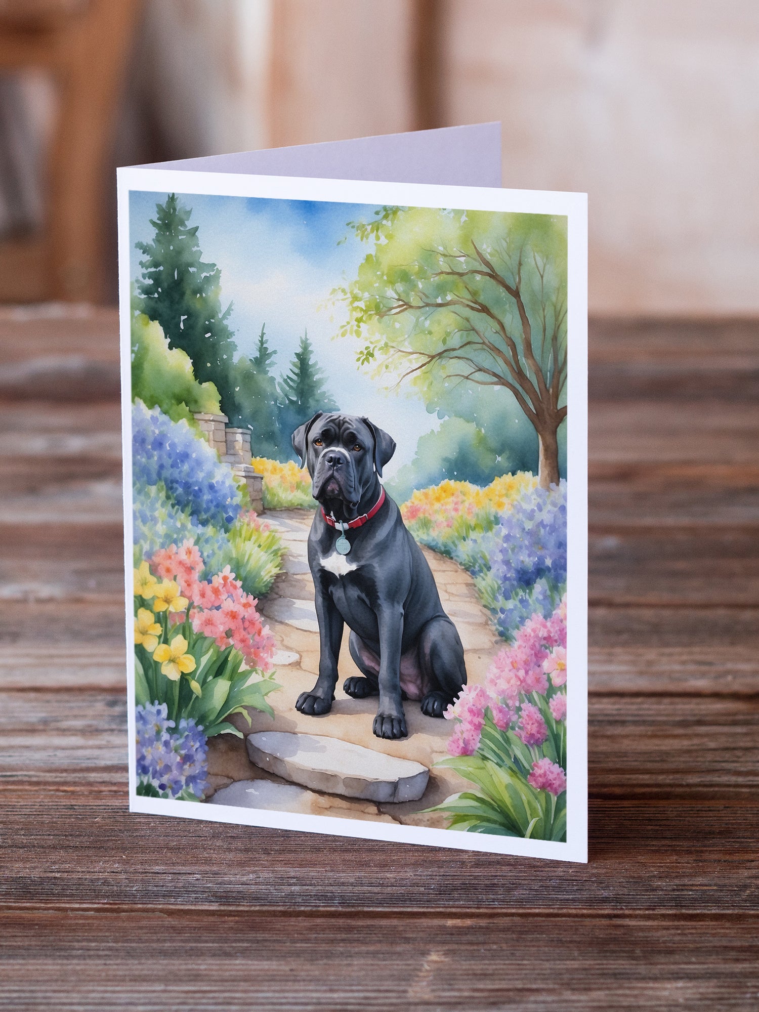 Buy this Cane Corso Spring Path Greeting Cards Pack of 8