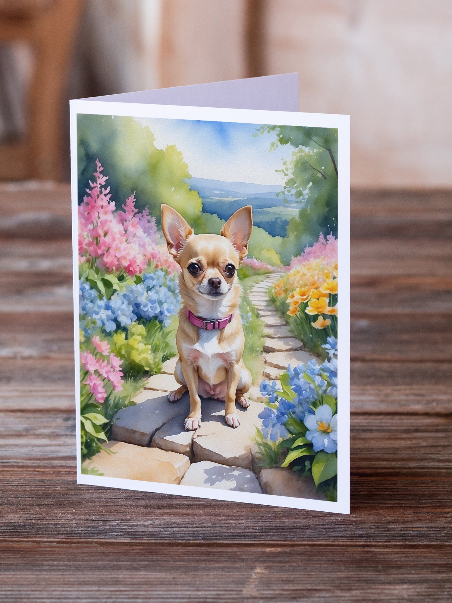 Buy this Chihuahua Spring Path Greeting Cards Pack of 8